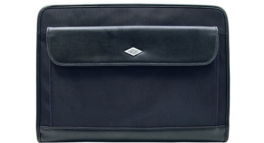Wedo Elegance Konferenzmappe, für A4, 4 Ringe (herausnehmbar) – Kunstleder/Nylon – Schwarz