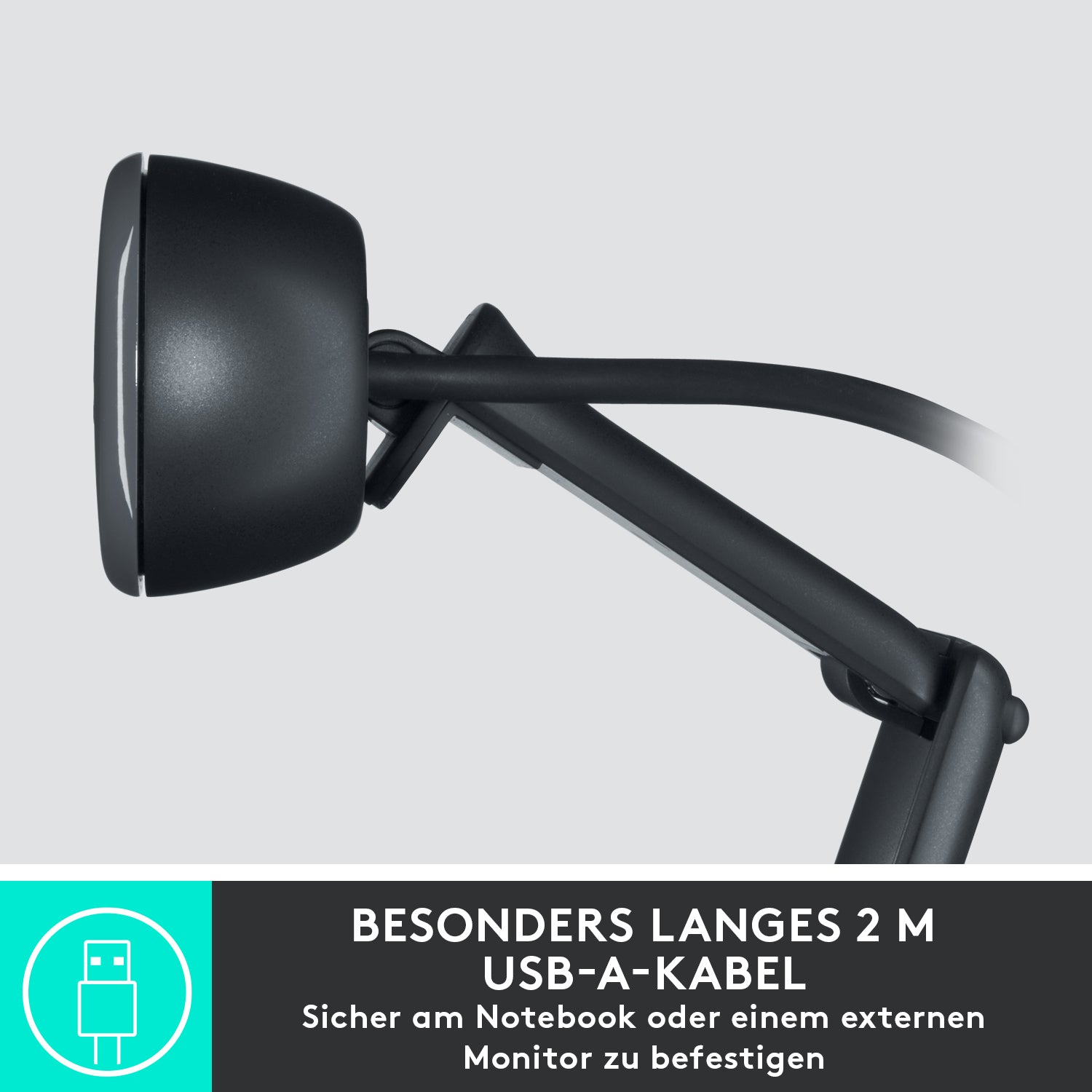 Logitech C505 Webcam – HD 720p, 30 fps, USB-A – Graphit