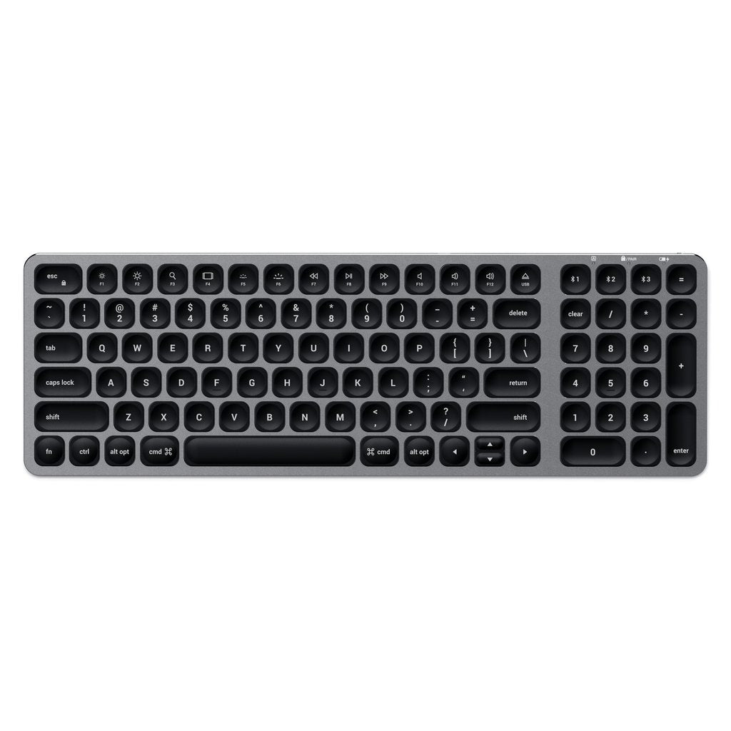 Satechi ST-ACBKM-DE – Tastatur – Bluetooth – Beleuchtet – QWERTZ (DE) – Schwarz/Grau – USB-C