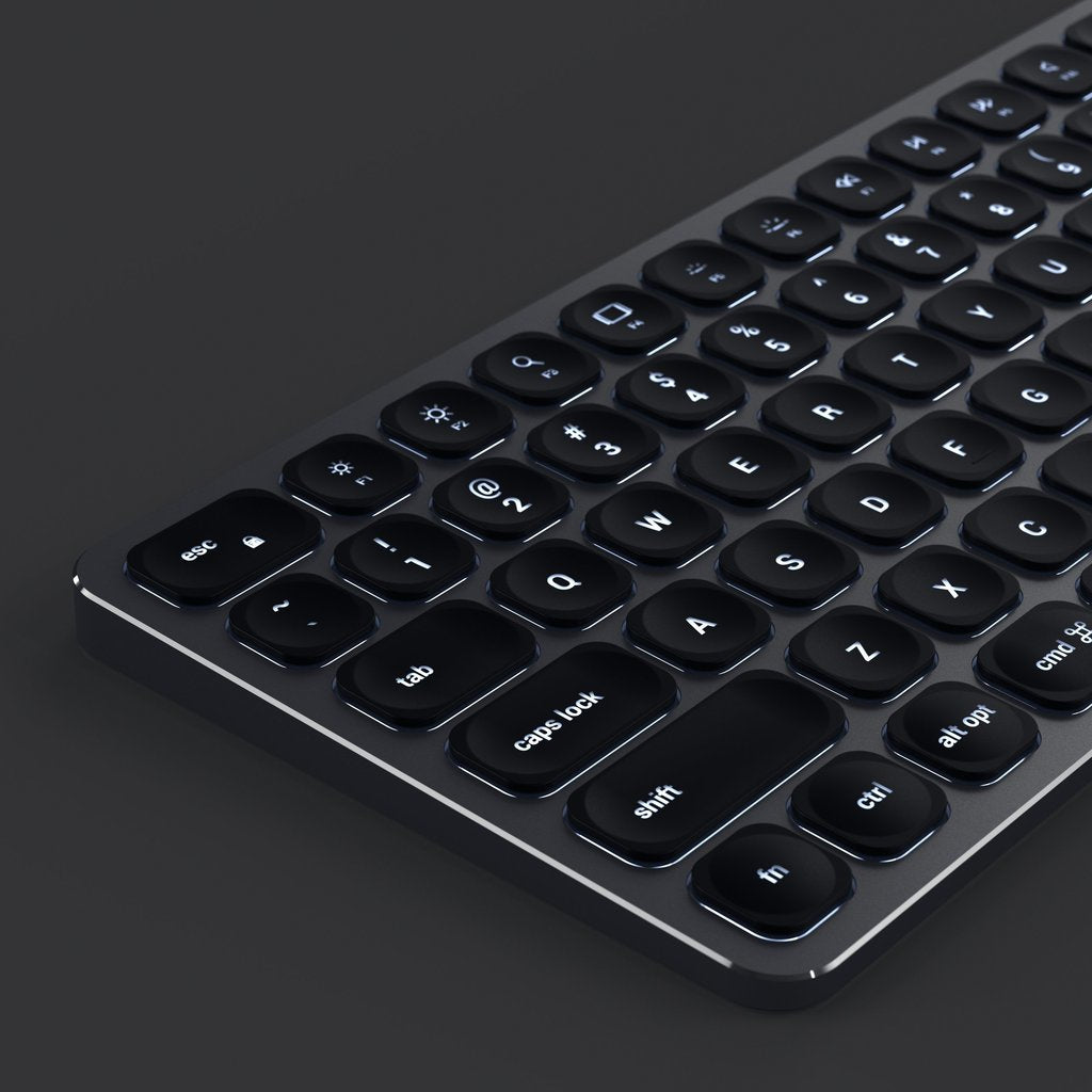 Satechi ST-ACBKM-DE – Tastatur – Bluetooth – Beleuchtet – QWERTZ (DE) – Schwarz/Grau – USB-C