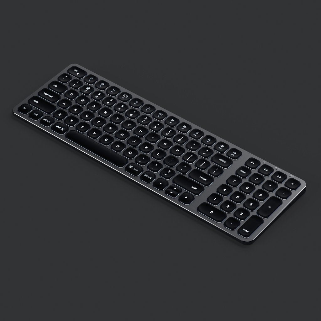 Satechi ST-ACBKM-DE – Tastatur – Bluetooth – Beleuchtet – QWERTZ (DE) – Schwarz/Grau – USB-C