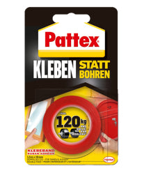 Pattex Montageband extra stark – 19 mm × 1,5 m, rot, für Innen & Aussen, wasserfest, UV-beständig
