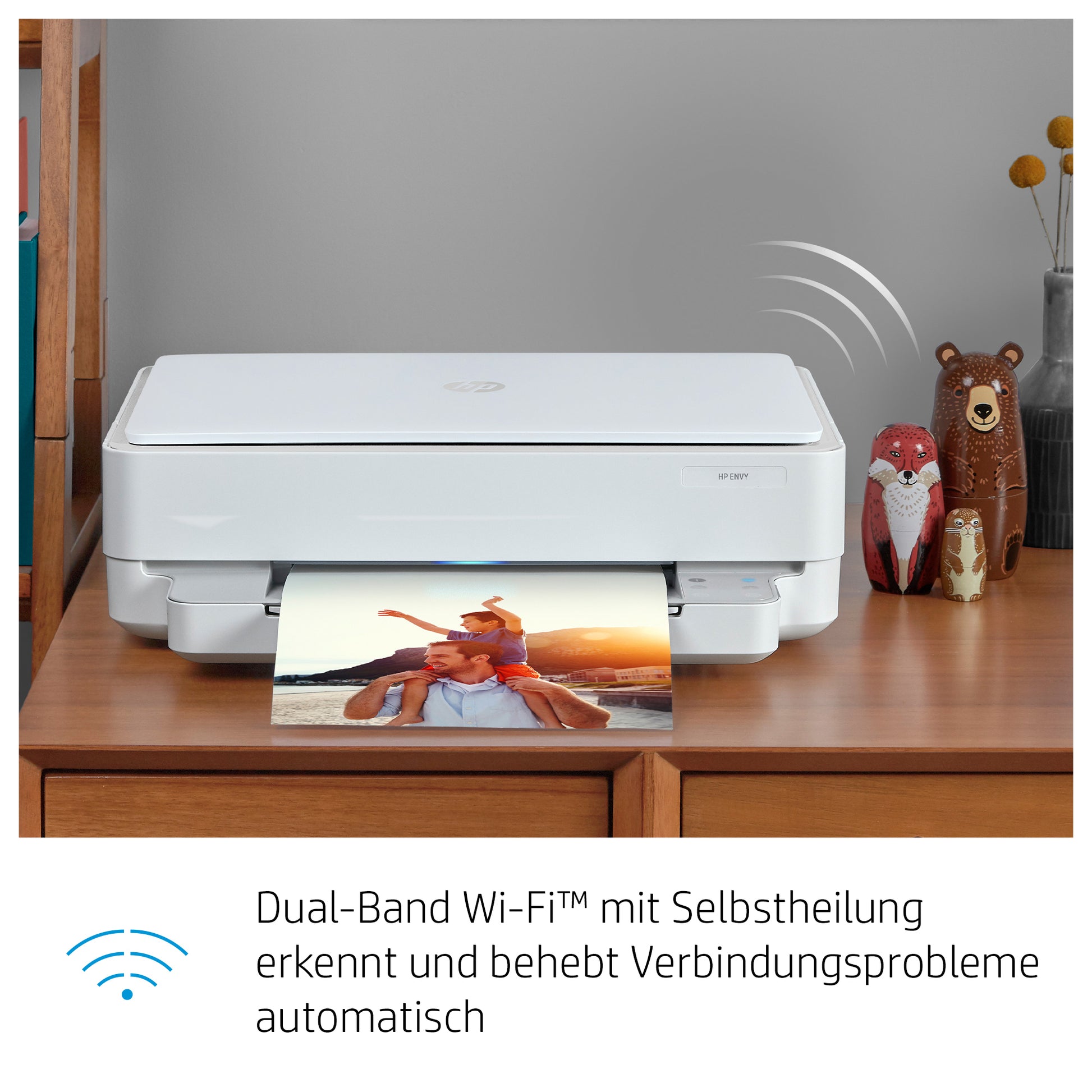 HP ENVY 6022 – Farbtintenstrahl-Multifunktionsdrucker, A4, 3-in-1, Duplex, WLAN, AirPrint, Mopria