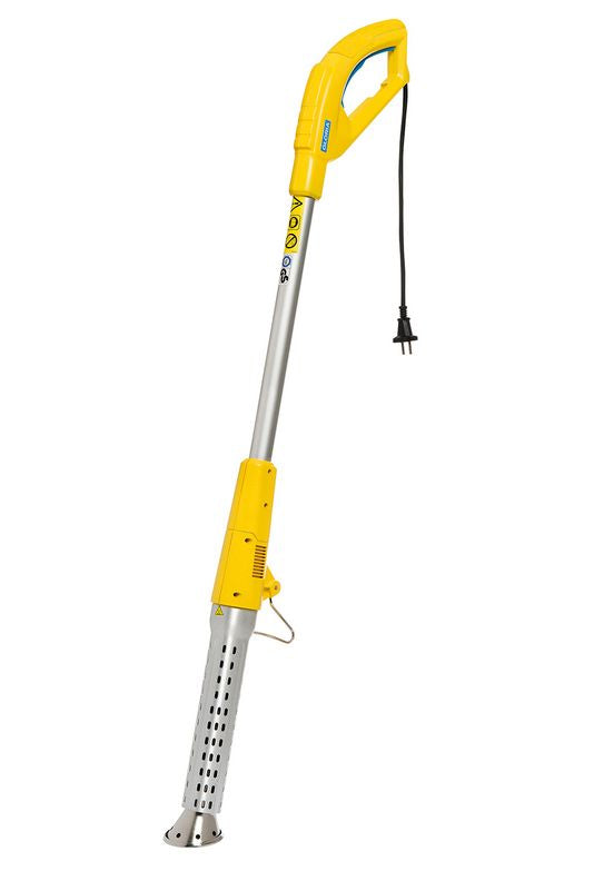 GLORIA Thermoflamm Bio Electro CH Unkrautbrenner – 2000 W – 230 V – max. 650 °C – 1160 mm – Silber/Blau/Gelb
