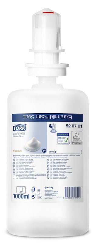 Tork Schaumseife – Pumpenflasche – für Tork S4 – 6 × 1 l