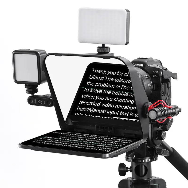 Ulanzi RT02 Teleprompter – für Smartphones, Tablets, DSLR-Kameras – Schwarz – 188 × 103 × 178 mm