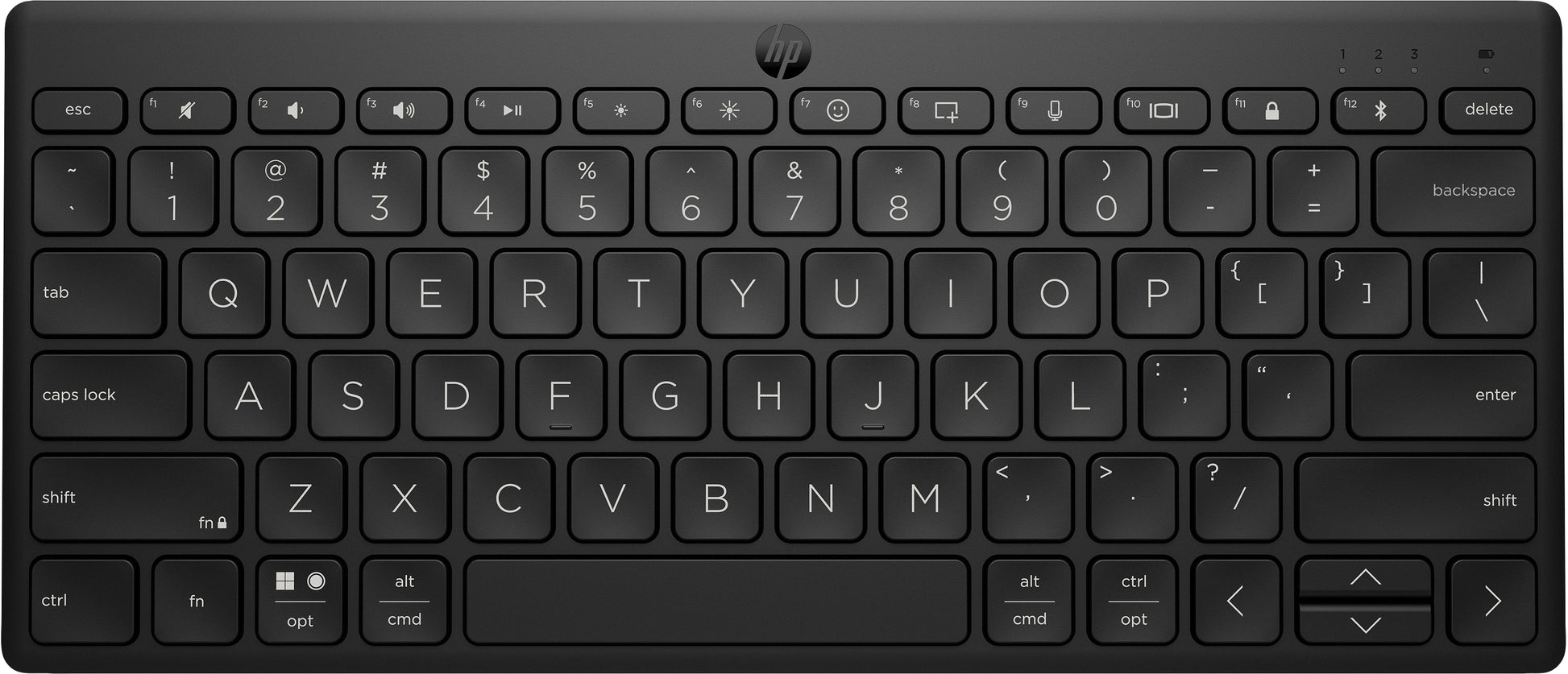 HP 350 BLK Compact Multi-Device – Tastatur – Mechanisch – Bluetooth 5,2 – Ohne Ziffernblock – Schwarz