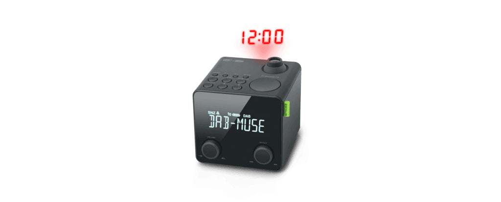 Muse M-189 CDB – Digitaler Radiowecker (DAB+/FM, Projektion, LCD) – Schwarz