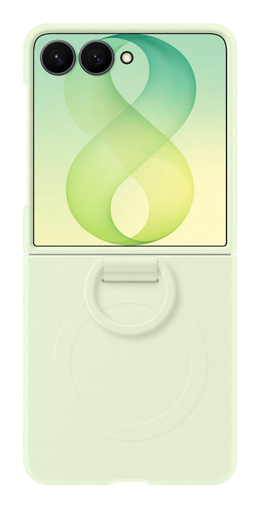 Samsung Backcover – für Samsung Galaxy Z Flip8, Silikon, Hellgrün, mit Ringhalter