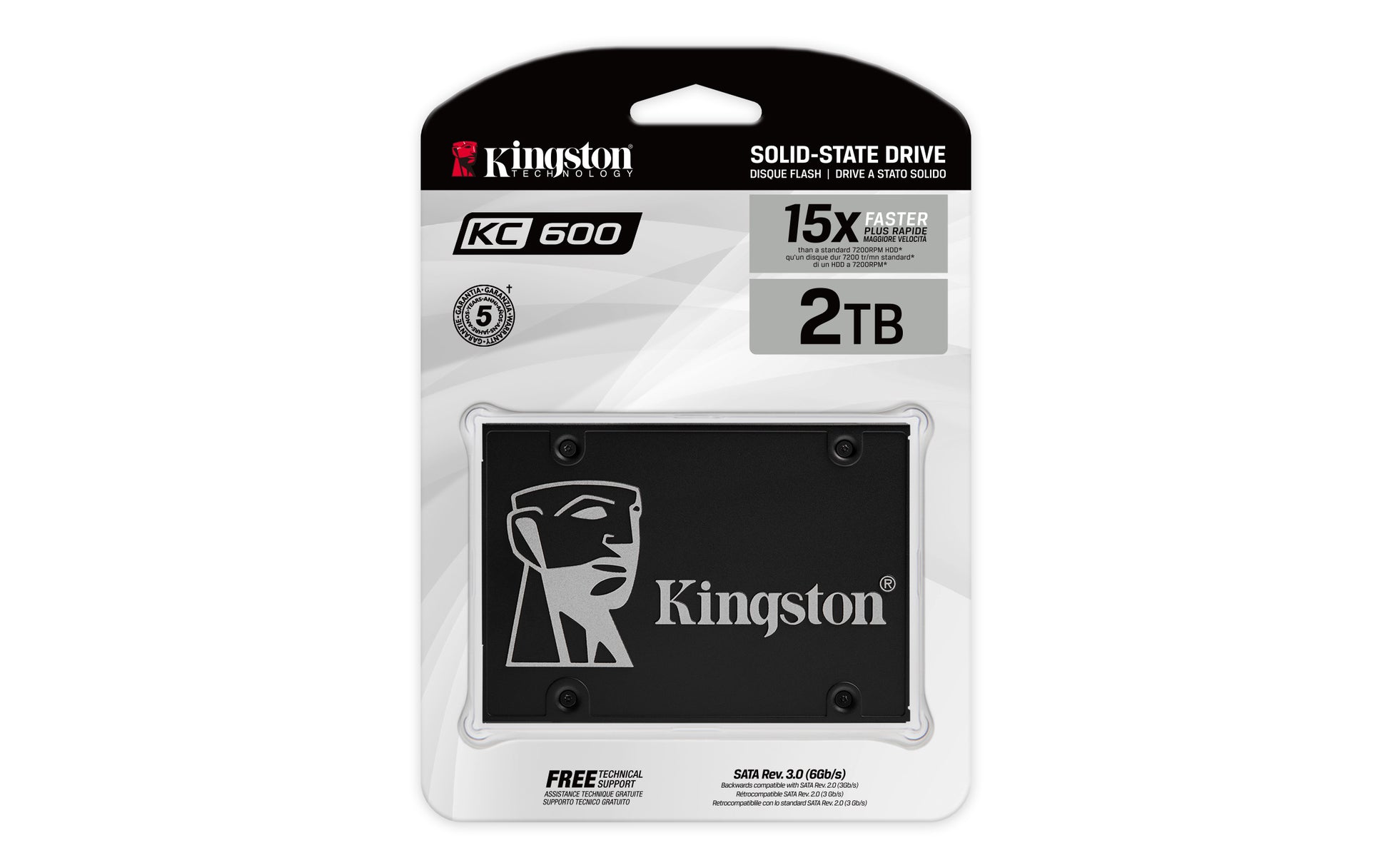 Kingston KC600 2,05 TB SSD – 2,5 Zoll, SATA III, 6 Gbit/s