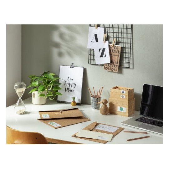 Avery Haftetiketten, 210 mm × 297 mm, naturweiss, Altpapier, permanent, 10 Blatt