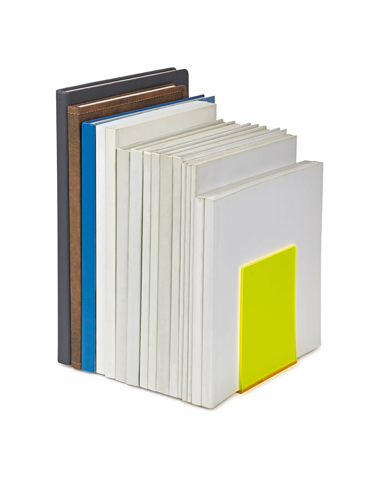 MAUL Buchstützen – gelb transparent – 100 × 130 mm – Kunststoff