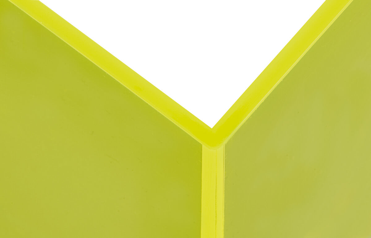 MAUL Buchstütze – 100 × 100 × 130 mm, Acryl, 3 mm, gelb