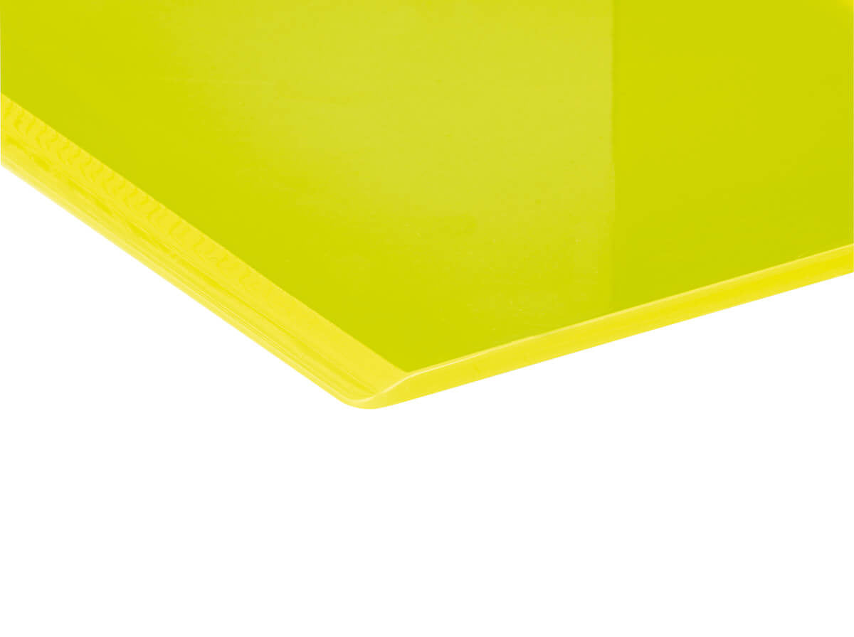 MAUL Buchstützen – gelb transparent – 100 × 130 mm – Kunststoff