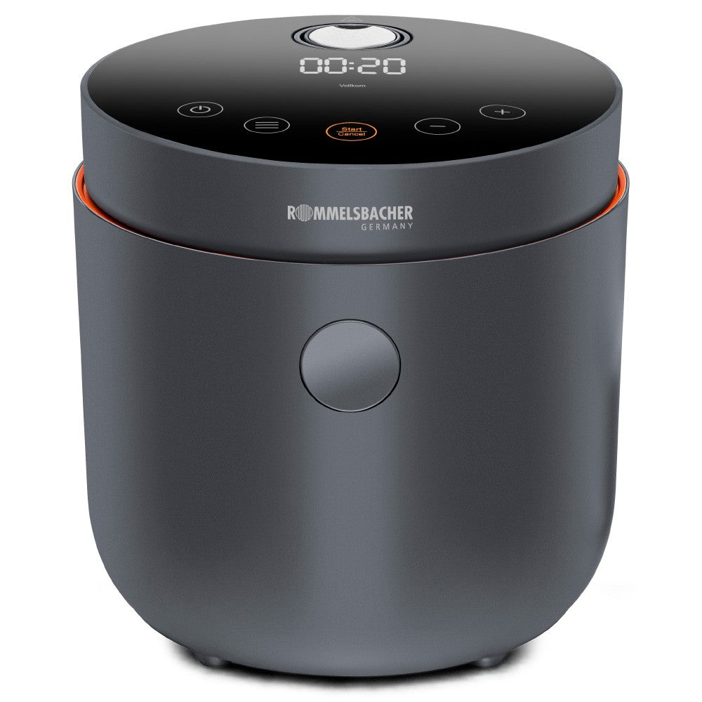 Rommelsbacher Reiskocher MRK 500 – 2 l, 500 W, Warmhaltefunktion – Graphit/Kunststoff