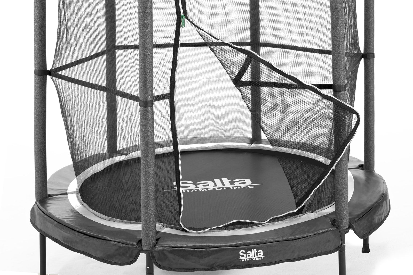 Salta Trampolin – Ø 140 cm – max. 35 kg, Sicherheitsnetz, 6 Beine – Stahl, schwarz – ab 3 J.