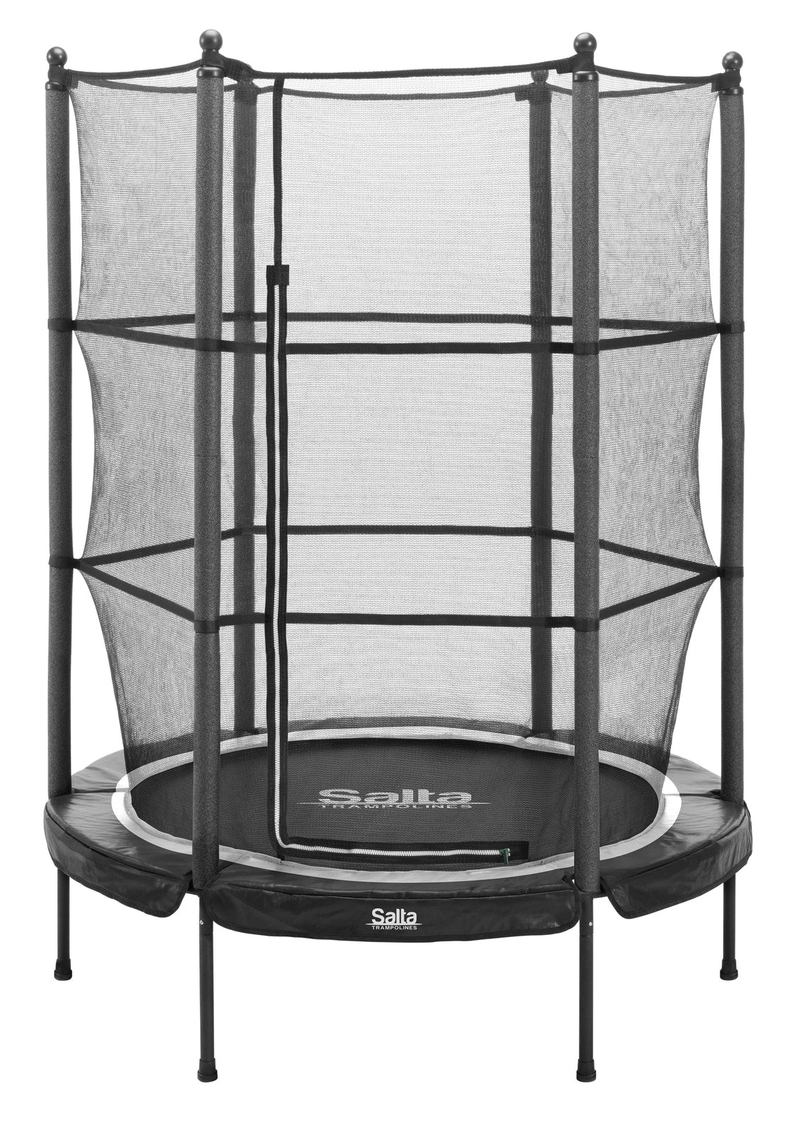 Salta Trampolin – Ø 140 cm – max. 35 kg, Sicherheitsnetz, 6 Beine – Stahl, schwarz – ab 3 J.