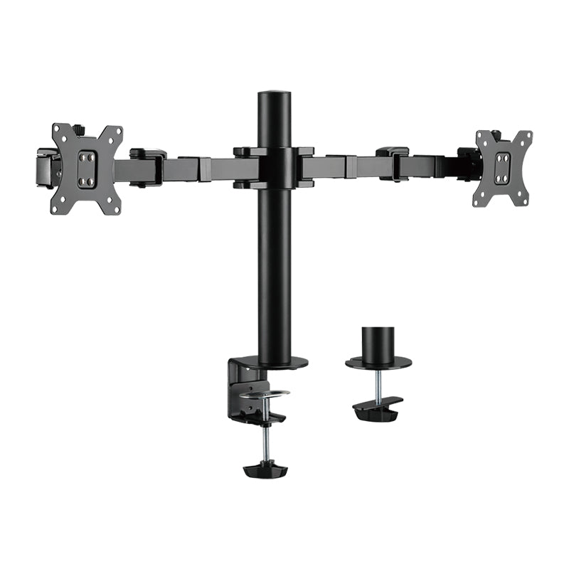 LogiLink BP0106 – Monitorarm Tischhalterung – Klemme/Durchführung – 2 Monitore – 17–32" – VESA 75×75/100×100 mm