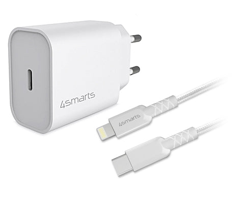 4smarts VoltPlug Ladegerät – 20 W, PD, mit 1,5 m Lightning-Kabel