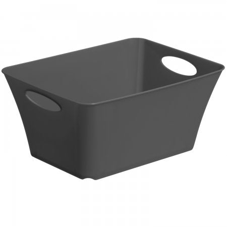 Rotho Aufbewahrungsbox Living – Kunststoff, Anthrazit, 21,6 × 13,5 × 29,5 cm