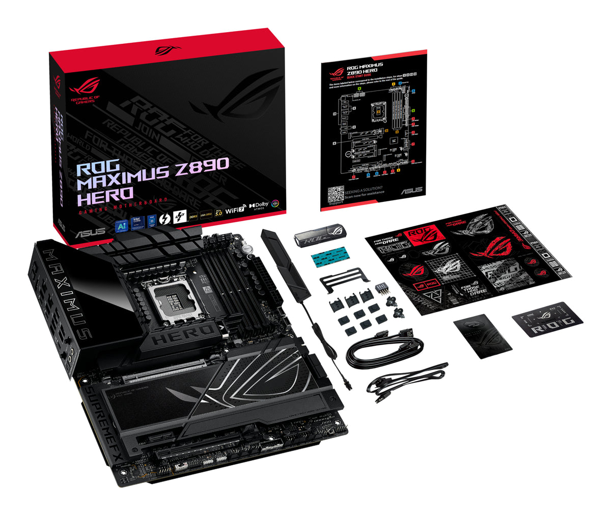 ASUS ROG MAXIMUS Z890 HERO – Mainboard – LGA 1851, Intel Z890, ATX, DDR5, 192 GB