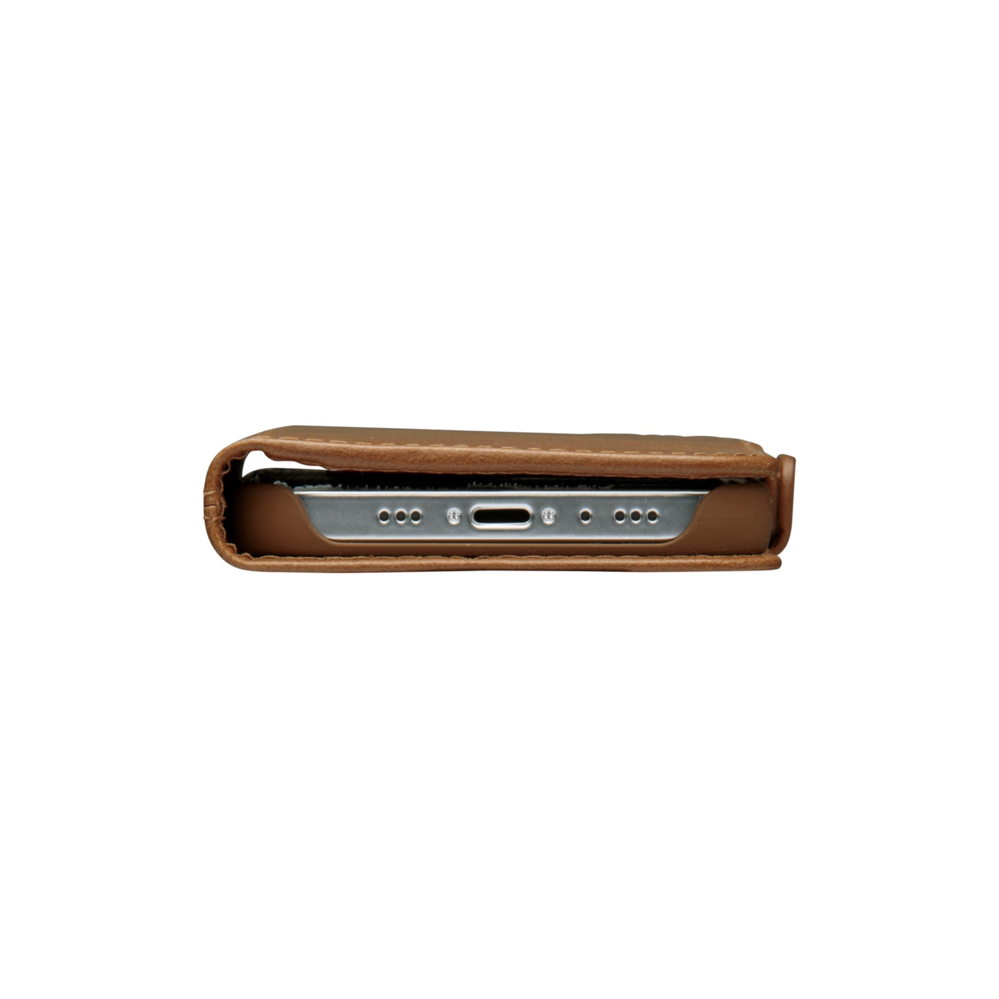 dbramante1928 Copenhagen Slim Wallethülle – für Apple iPhone 12/12 Pro, 3 Kartenfächer, Leder, Braun