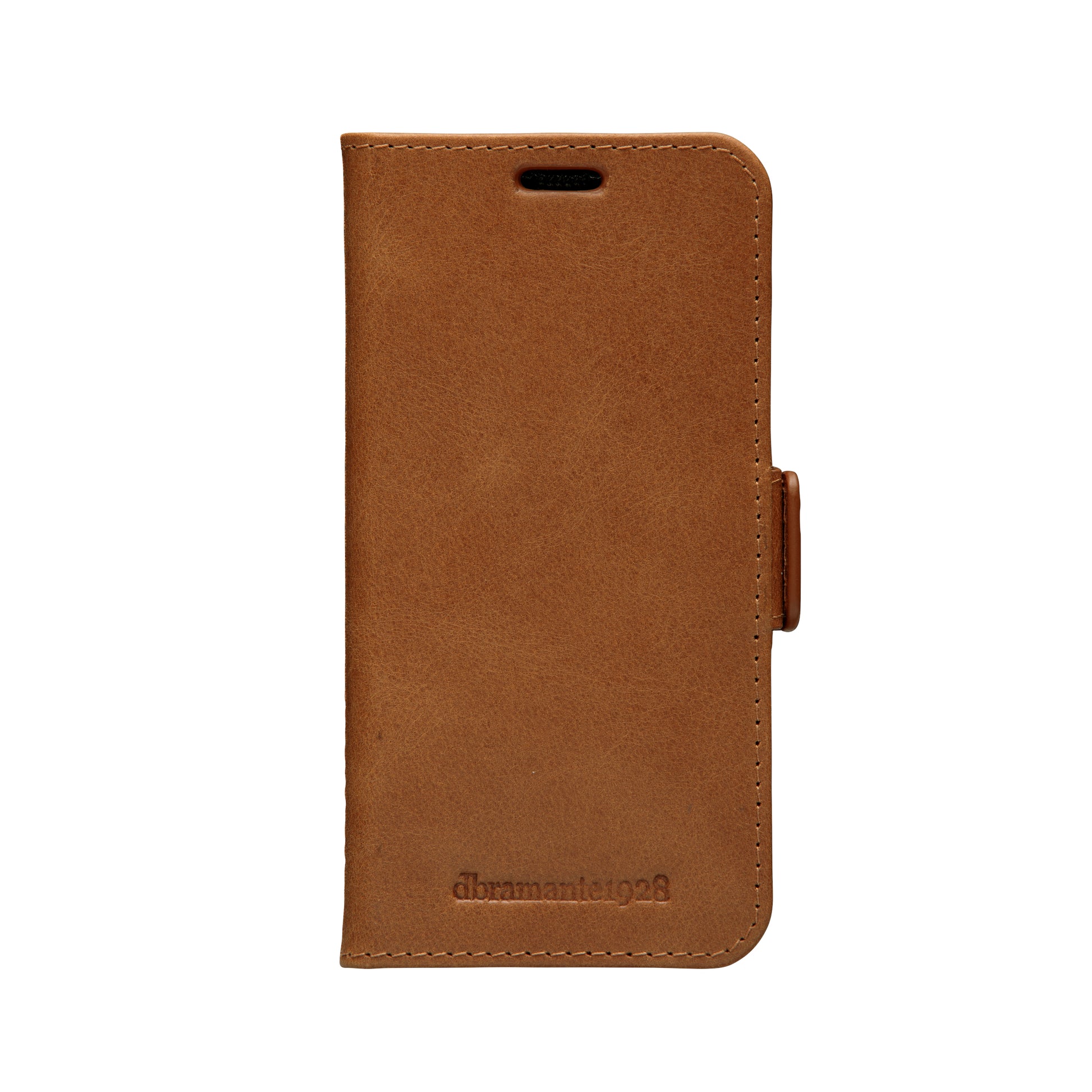 dbramante1928 Copenhagen Slim Wallethülle – für Apple iPhone 12 mini, mit Ständer, 1 Kartenfach, Leder, Beige
