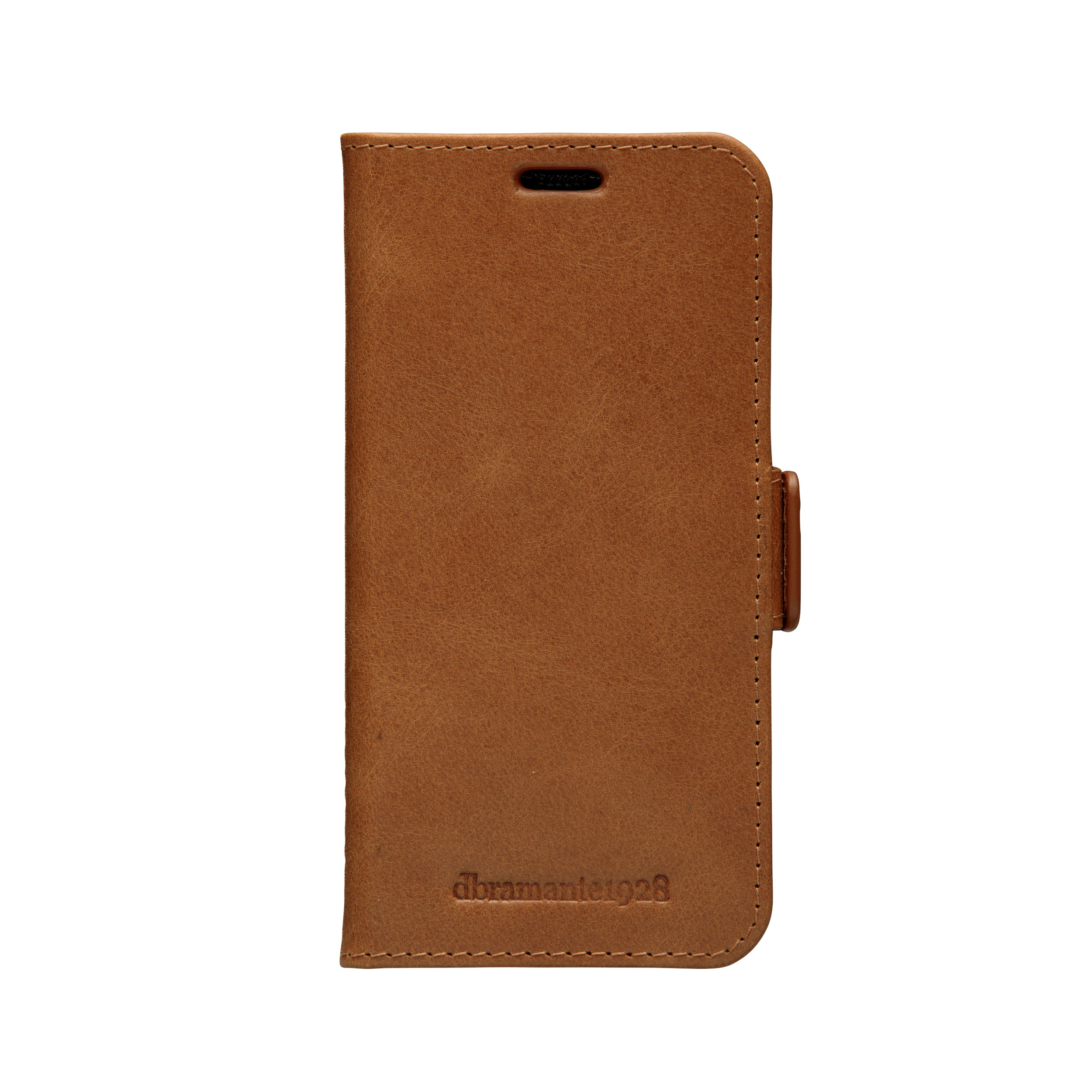 dbramante1928 Copenhagen Slim Wallethülle – für Apple iPhone 12 mini, mit Ständer, 1 Kartenfach, Leder, Beige