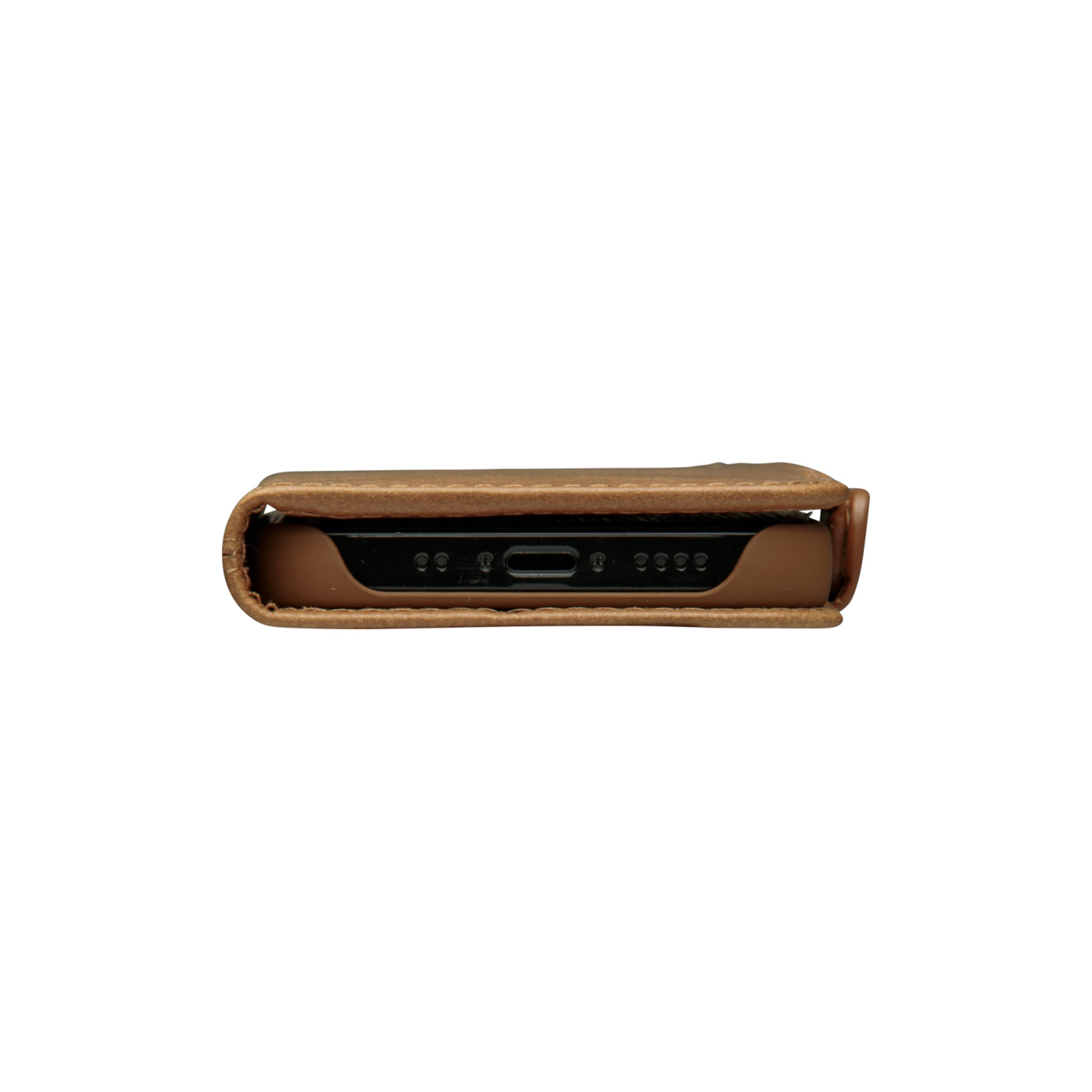 dbramante1928 Copenhagen Slim Wallethülle – für Apple iPhone 12 mini, mit Ständer, 1 Kartenfach, Leder, Beige