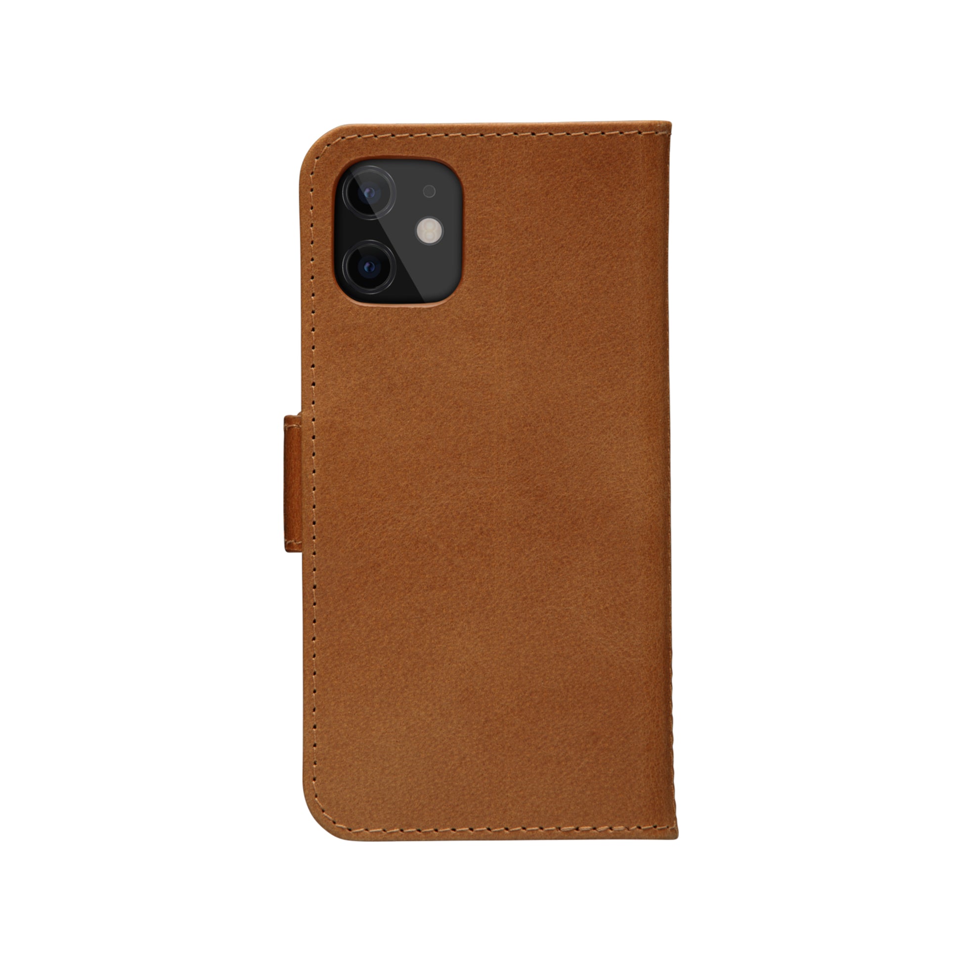 dbramante1928 Copenhagen Slim Wallethülle – für Apple iPhone 12 mini, mit Ständer, 1 Kartenfach, Leder, Beige
