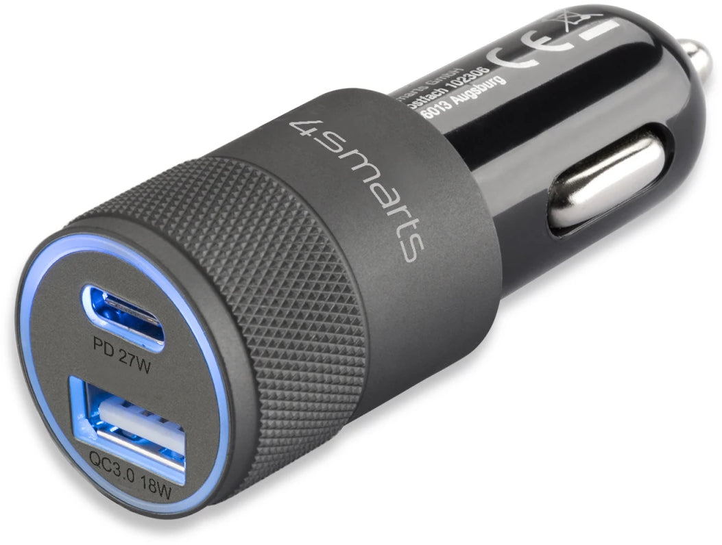 4smarts Rapid Kfz-Ladegerät – 27 W, 1× USB-A, PD