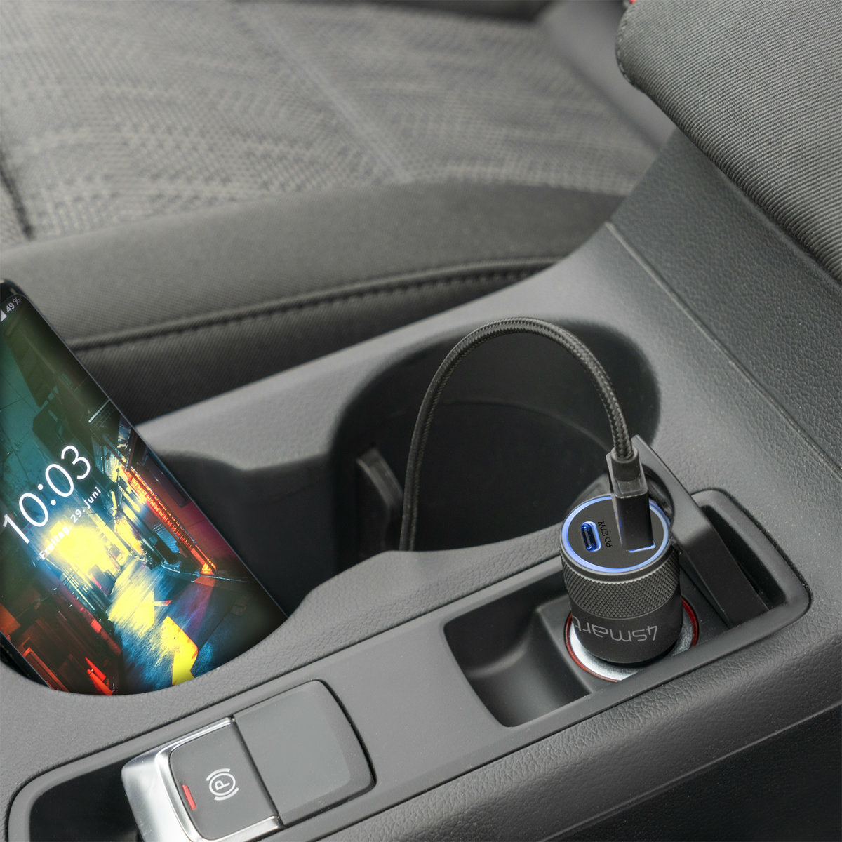 4smarts Rapid Kfz-Ladegerät – 27 W, 1× USB-A, PD