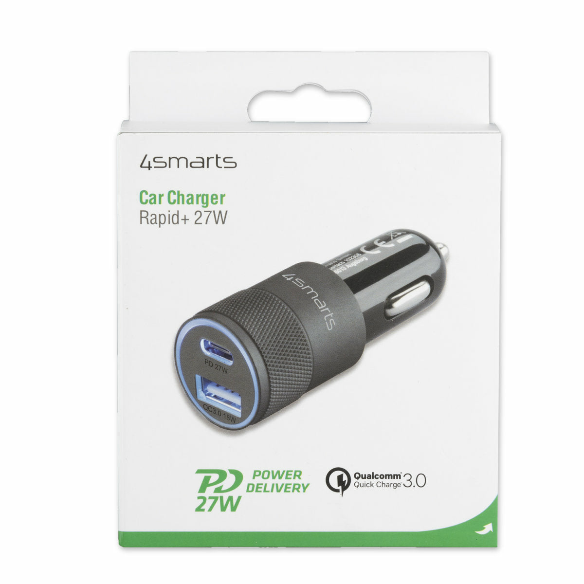 4smarts Rapid Kfz-Ladegerät – 27 W, 1× USB-A, PD