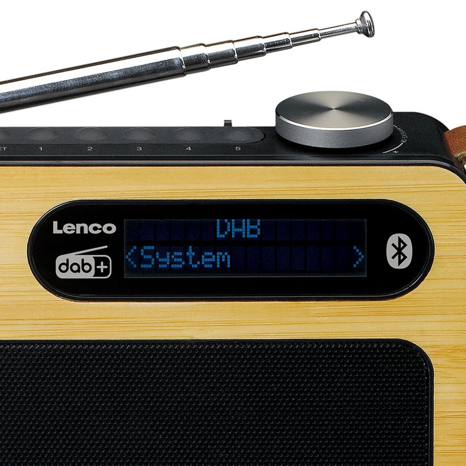Lenco PDR-040 – DAB+/UKW-Tischradio, Bluetooth – Bambus/Schwarz