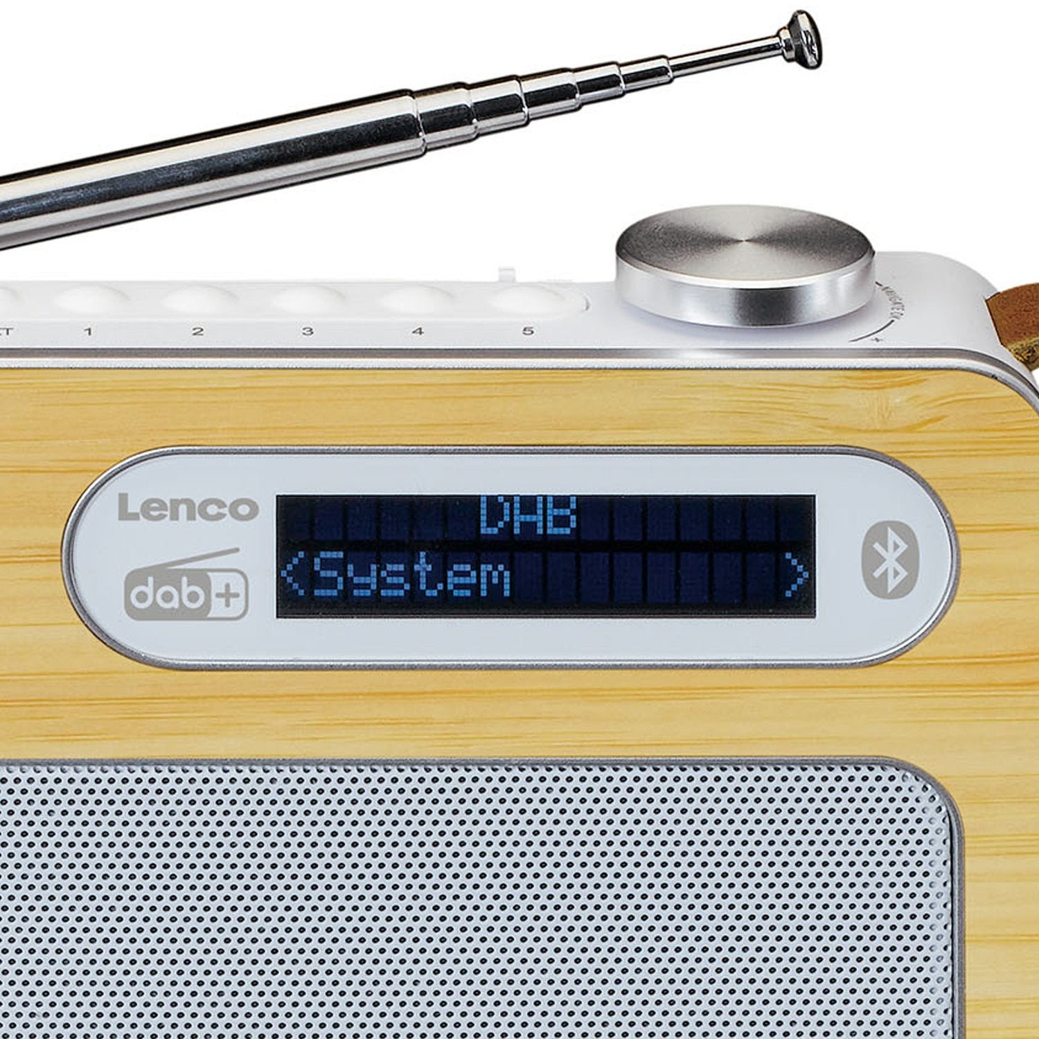 Lenco PDR-040 – DAB-/Internetradio – Portabel – DAB+, UKW, Internetradio, Bluetooth, Akkubetrieb – Weiss