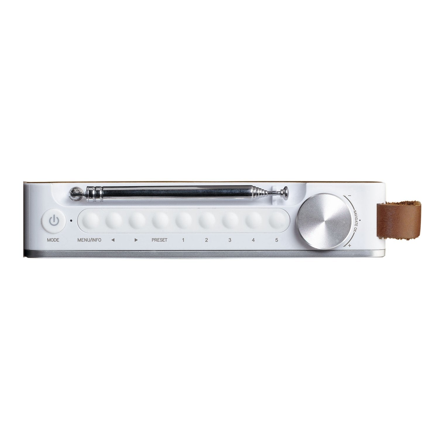 Lenco PDR-040 – DAB-/Internetradio – Portabel – DAB+, UKW, Internetradio, Bluetooth, Akkubetrieb – Weiss