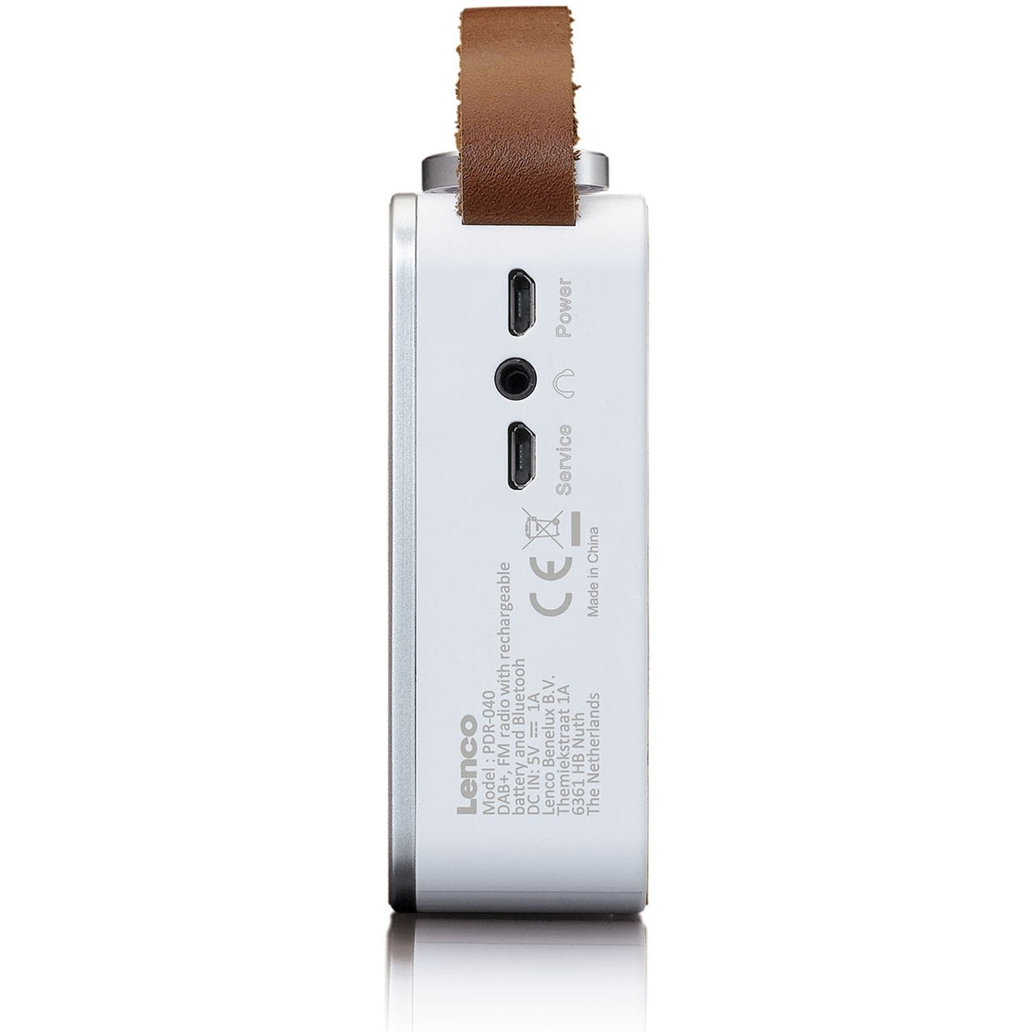 Lenco PDR-040 – DAB-/Internetradio – Portabel – DAB+, UKW, Internetradio, Bluetooth, Akkubetrieb – Weiss