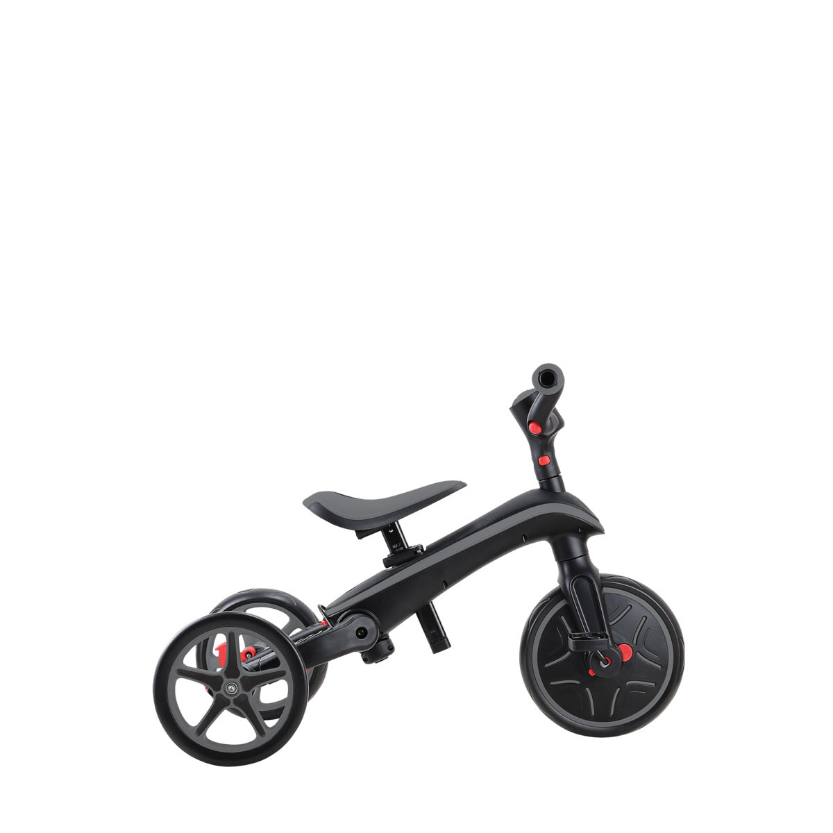 Globber Trike Explorer 4-in-1 Aufsitzlaufrad – faltbar, Push & Pedal, Pedal-Freilauf – ab 10 M. – schwarz/grau