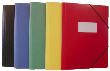 Erola-Mappen Erola – Sammelmappe für A4, Pressspan, Rot, mit Gummizug