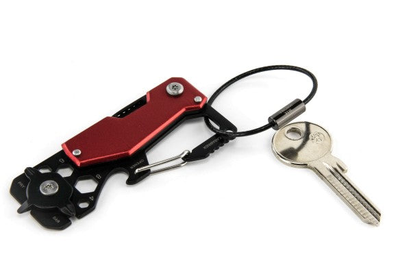 TROIKA KTL25-RD Multitool Schlüsselanhänger – Klingenlänge 3,5 mm, Feststellklinge – 10-teilig