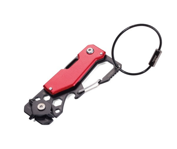 TROIKA KTL25-RD Multitool Schlüsselanhänger – Klingenlänge 3,5 mm, Feststellklinge – 10-teilig