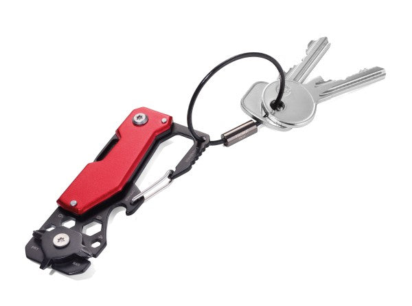 TROIKA KTL25-RD Multitool Schlüsselanhänger – Klingenlänge 3,5 mm, Feststellklinge – 10-teilig