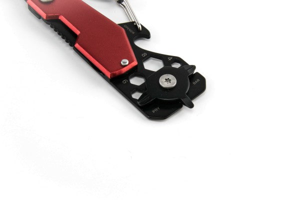 TROIKA KTL25-RD Multitool Schlüsselanhänger – Klingenlänge 3,5 mm, Feststellklinge – 10-teilig