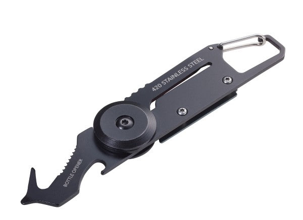 TROIKA Egon Mini Multitool – 5 Funktionen, Klingenlänge 5,5 mm – für Schlüsselring