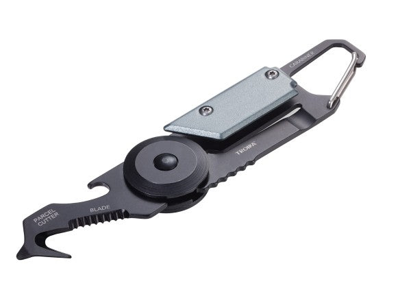 TROIKA Egon Mini Multitool – 5 Funktionen, Klingenlänge 5,5 mm – für Schlüsselring
