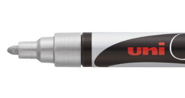 Uni-Ball Kreidemarker – Rund, 1,8–2,5 mm – Silber
