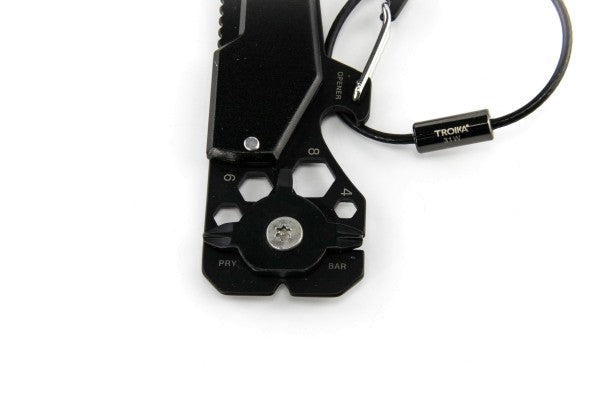 TROIKA KTL25-TI Multitool – 10 Funktionen, Schlüsselanhänger, Klingenlänge 8,5 mm