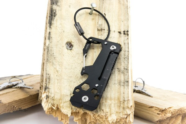 TROIKA KTL25-TI Multitool – 10 Funktionen, Schlüsselanhänger, Klingenlänge 8,5 mm
