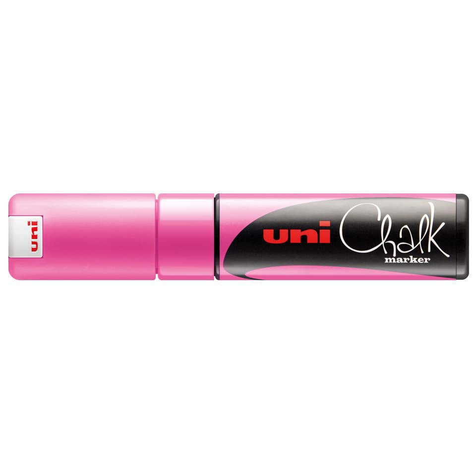 Uni-Ball PWE-8K Kreidemarker – Keil 8 mm – Pink, für Glas/Spiegel/Tafel