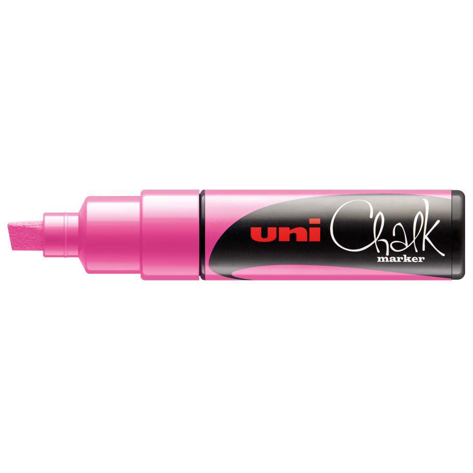 Uni-Ball PWE-8K Kreidemarker – Keil 8 mm – Pink, für Glas/Spiegel/Tafel